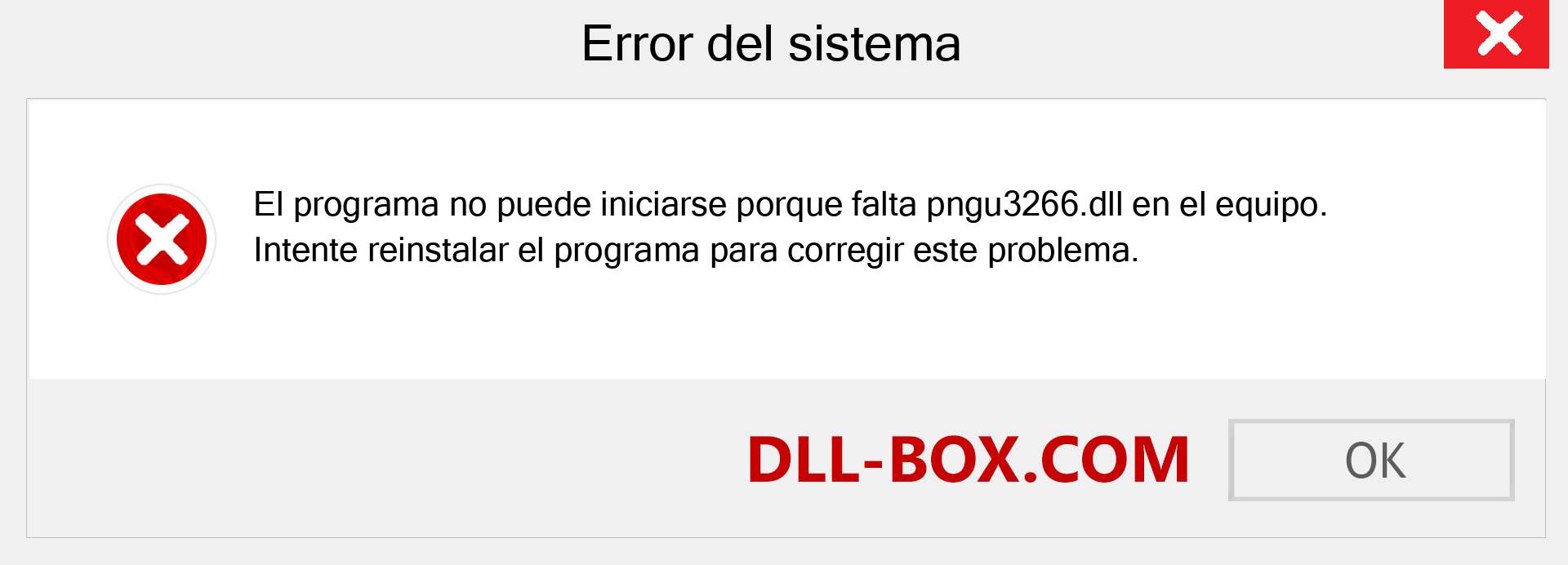 ¿Falta el archivo pngu3266.dll ?. Descargar para Windows 7, 8, 10 - Corregir pngu3266 dll Missing Error en Windows, fotos, imágenes